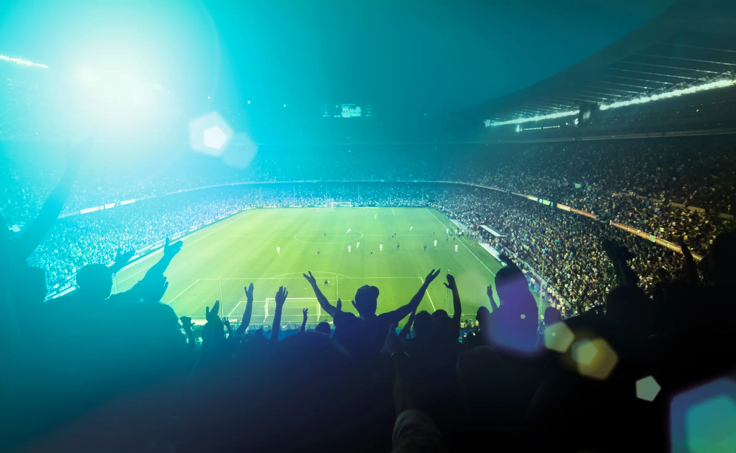 Stadionatmosphäre während eines Live-Spiels